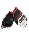 DAINESE CARBON HANDSCHUHE D1 KURZES SCHWARZ / WEISS / LAVA ROT