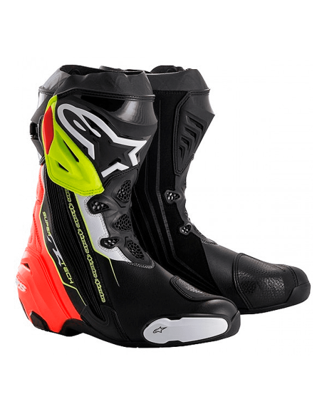 BOTAS ALPINESTARS SUPERTECH-R NEGRO / ROJO / AMARILLO FLUO