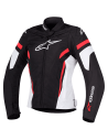 CHAQUETA ALPINESTARS STELLA T-GP PLUS R V2 SEÑORA NEGRO / BLANCO / ROJO