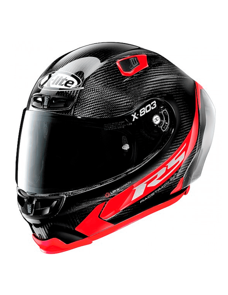 KOPFHÖRER X-LITE X-803 RS ULTRA CARBON HOT LAP SCHWARZ / ROT