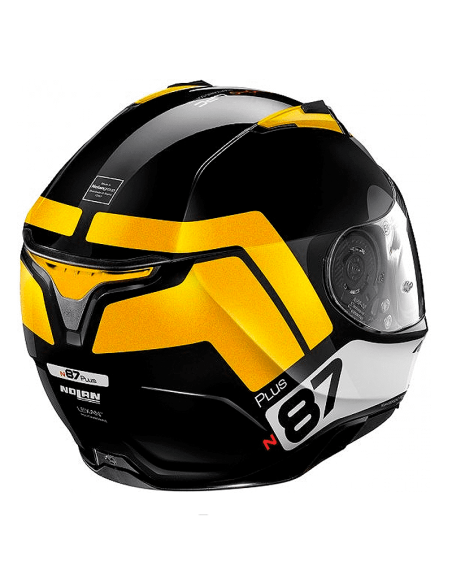 CASCO NOLAN N87 PLUS DISTINCTIVE N-COM NEGRO / AMARILLO