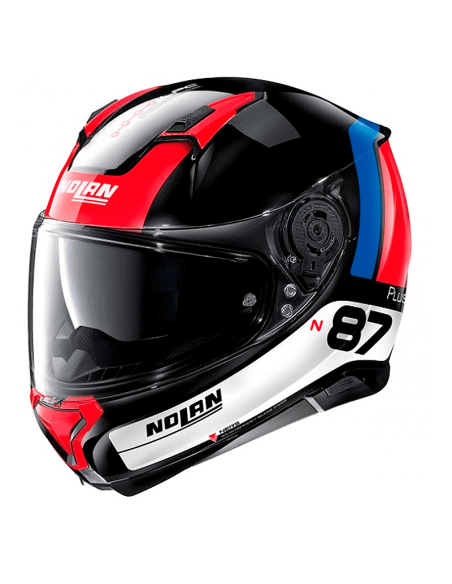HELM NOLAN N87 MEHR MARKANT N-COM SCHWARZ / ROT / BLAU