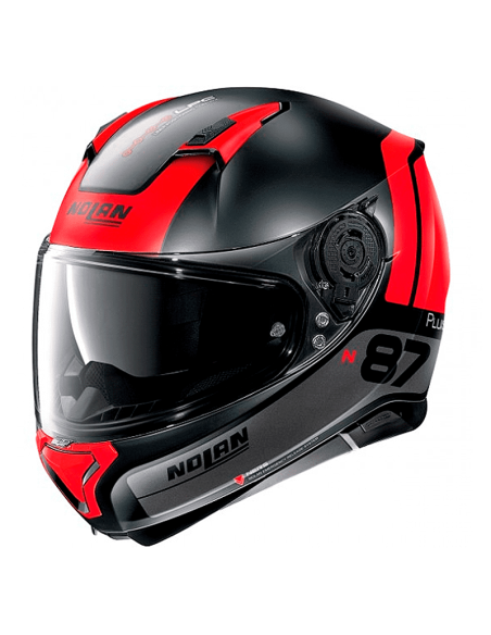 CASCO NOLAN N87 PLUS DISTINCTIVE N-COM GRIS / ROJO