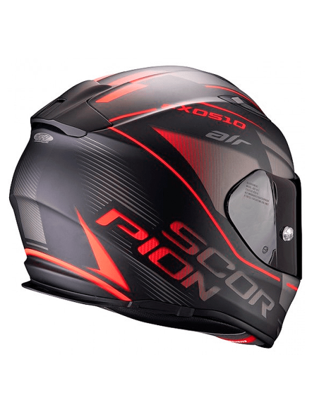 CASCO SCORPION EXO-510 AIR FERRUM NEGRO MATE / PLATA / ROJO