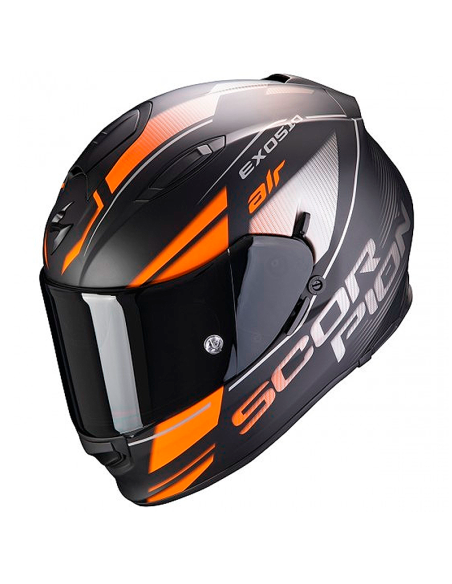 CASCO SCORPION EXO-510 AIR FERRUM NEGRO MATE / NARANJA / PLATA