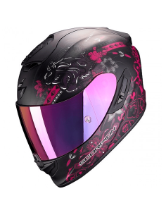 CASCO SCORPION EXO-1400 AIR TOA MATE NEGRO / ROSADO