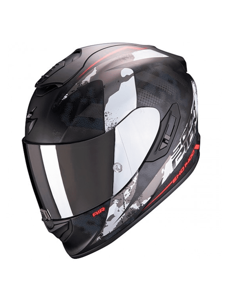 CASCO SCORPION EXO-1400 AIR SYLEX NEGRO MATE / ROJO