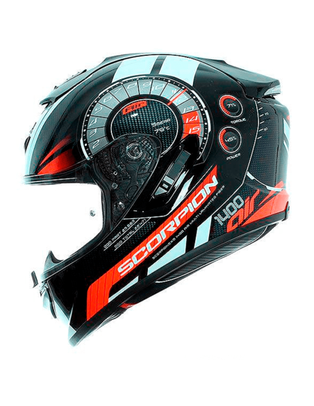 HELM SCORPION EXO-1400 AIR POWER SCHWARZ / ROT