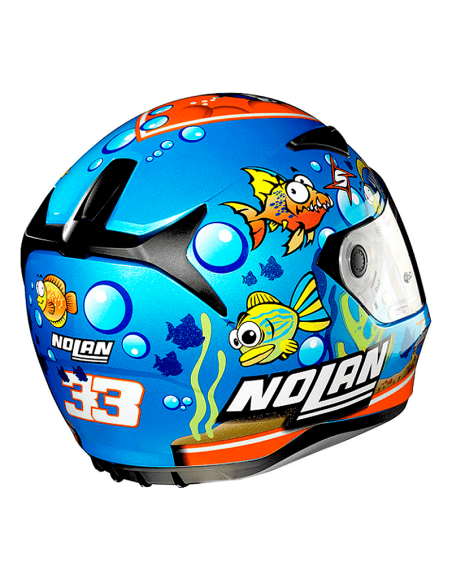 CASCO NOLAN N60-5 REPLICA GEMINIS MARCO MELANDRI ACUARIO METAL PERLA AZUL