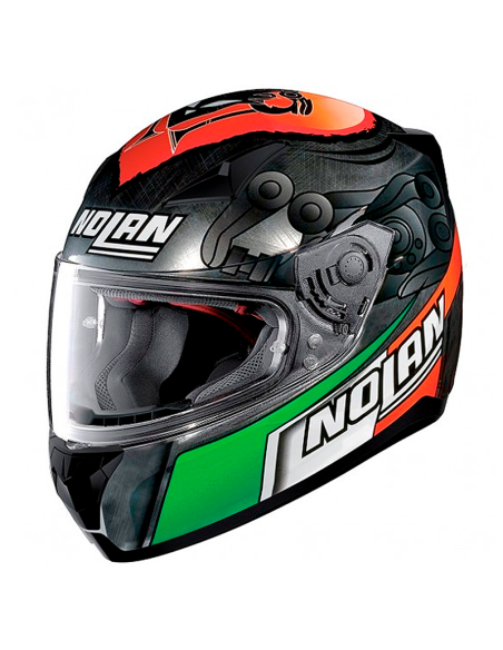 CASCO NOLAN N60-5 REPLICA DE GEMINIS MARCO MELANDRI CROMO RASGADO