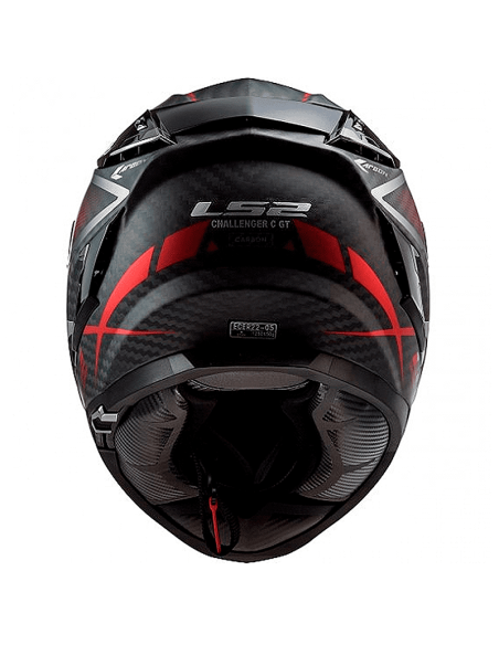 CASCO LS2 FF327 CHALLENGER CARBON KONIC MATT CARBON / ROJO