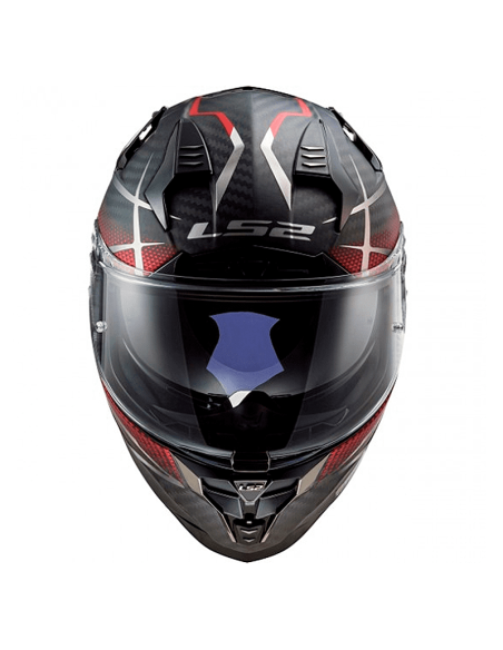 CASCO LS2 FF327 CHALLENGER CARBON KONIC MATT CARBON / ROJO