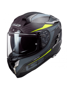 HELM LS2 FF327 CARBON-HERAUSFORDERUNG CARBON-DROHNE / H-V GELB