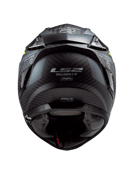 CASCO LS2 FF327 DESAFÍO CARBONO DRONE MATE CARBONO / H-V AMARILLO