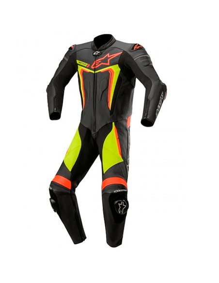 MONO ALPINESTARS MOTEGI V3 PROFESIONAL NEGRO / AMARILLO FLUO / ROJO FLUO