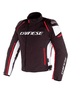 CHAQUETA DAINESE RACING 3 D-DRY NEGRO / BLANCO / FLUO-ROJO