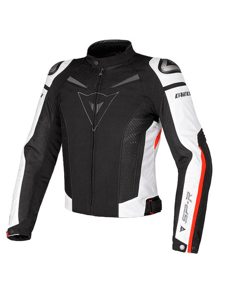 DAINESE SUPER SPEED TEX JACKE SCHWARZ / WEISS / ROT