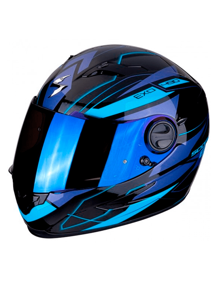 CASCO SCORPION EXO-490 NOVA NEGRO / AZUL