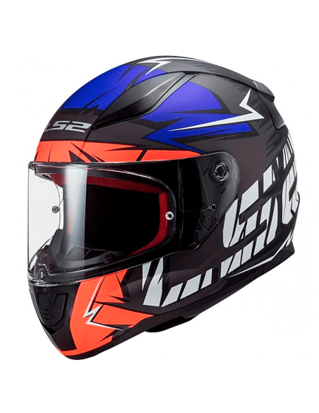 CASCO LS2 FF353 RAPID CROMO MATE NARANJA FRUOR / AZUL