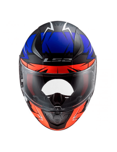 HELM LS2 FF353 SCHNELL CHROM MATT ORANGE FRUOR / BLAU 2