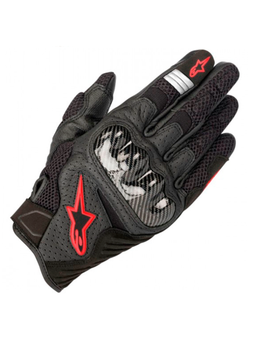 HANDSCHUHE ALPINESTARS SMX-1 AIR V2 SCHWARZ / ROT FLUOR