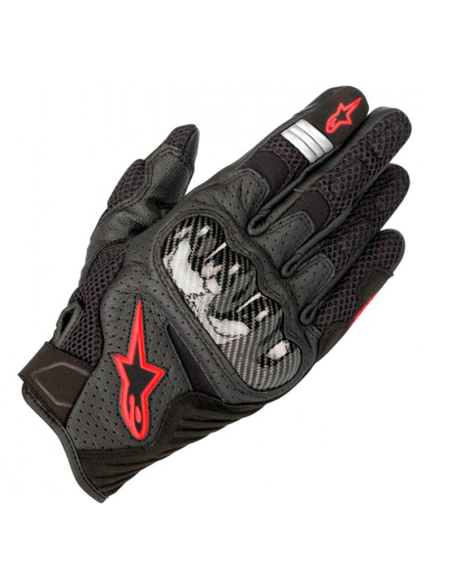 GUANTES ALPINESTARS SMX-1 AIR V2 NEGRO / ROJO FLUOR