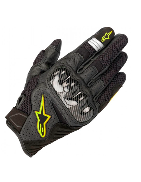 GUANTES ALPINESTARS SMX-1 AIR V2 NEGRO / AMARILLO FLUOR