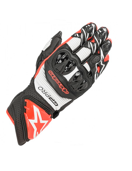 GUANTES ALPINESTARS GP PRO R3 NEGRO / BLANCO / ROJO BRILLANTE