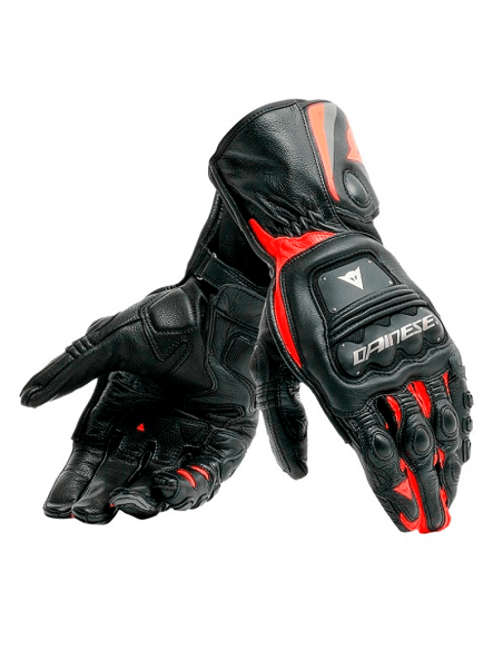 DAINESE STAHL-PRO HANDSCHUHE SCHWARZ / ROT-FLUOR