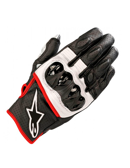 GUANTES ALPINESTARS CELER V2 NEGRO / BLANCO / ROJO FLUOR