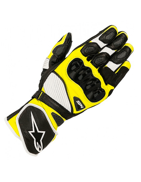 GUANTES ALPINESTARS SP-1 V2 NEGRO / BLANCO / AMARILLO FLUOR