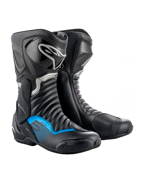 BOTAS ALPINESTARS SMX-6 V2 NEGRO / GUN METAL / AZUL