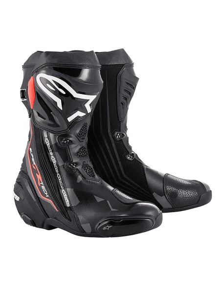 BOTAS ALPINESTARS SUPERTECH-R NEGRO / GRIS OSCURO / ROJO FUOR