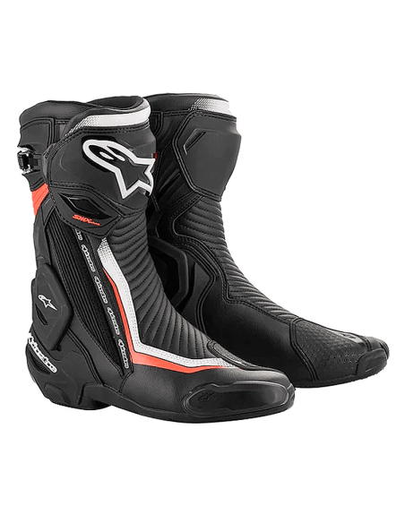 BOTAS ALPINESTARS SMX PLUS V2 NEGRO / BLANCO / ROJO FLUOR