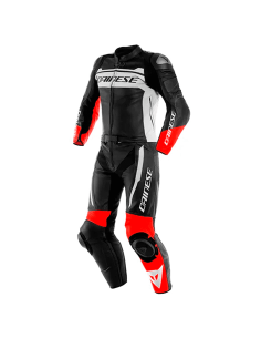 KOMBINATION DAINESE SCHWARZ- WEISS / ROT-WÄSCHE-MISTEL