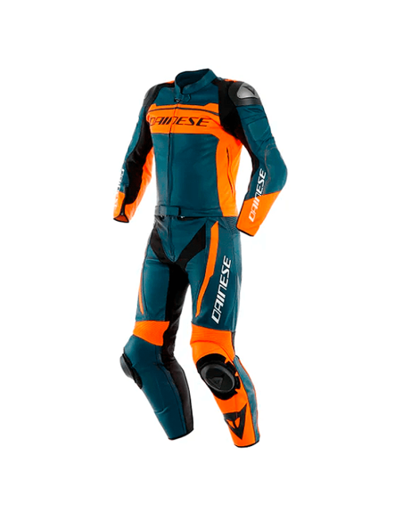 KOMBINATION DAINESE MISTEL SCHWARZ-IRIS / SCHWARZ-IRIS / ORANGE
