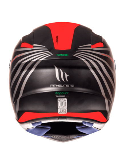 Casco MT Targo Doppler rojo negro