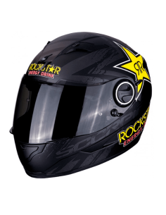 CASCO SCORPION EXO-490 ROCKSTAR MATE NEGRO / AMARILLO / ROJO