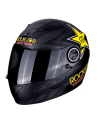 CASCO SCORPION EXO-490 ROCKSTAR MATE NEGRO / AMARILLO / ROJO