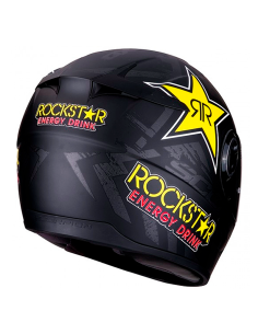 CASCO SCORPION EXO-490 ROCKSTAR MATE NEGRO / AMARILLO / ROJO 2