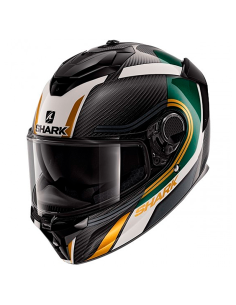 CASCO SHARK SPARTAN GT CARBON TRACKER CARBONO / VERDE / ORO