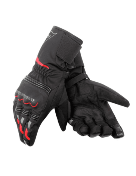Handschuhe DAINESE TEMPEST D-Dry Lang Schwarz Rot