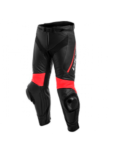 PANTALON DAINESE DELTA 3 NEGRO / FLUO-ROJO