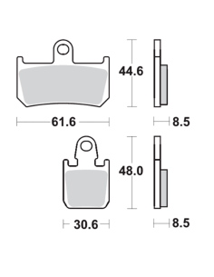 SBS Pastillas de freno P839-DC DUAL CARBON 2